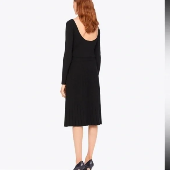 Tory Burch Florence scoop back black sweater dress - Picture 2 of 13